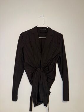 Prada Black Collared Shirt Jacket